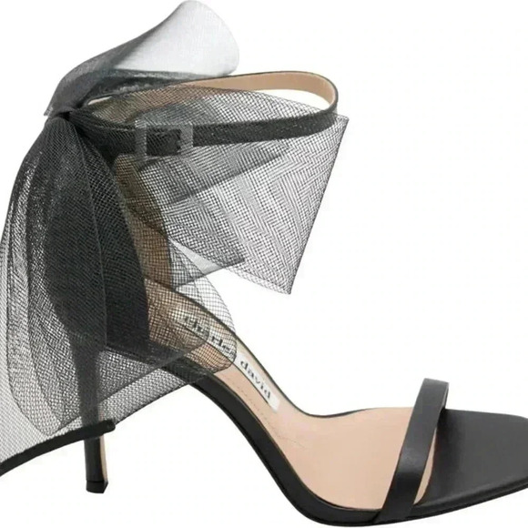 CHARLES DAVID Emotional Tulle Bow Sandal  size 9 1/2 - Picture 4 of 11